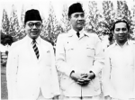 Hatta, Sukarno, dan Sjahrir, tiga pendiri Indonesia.