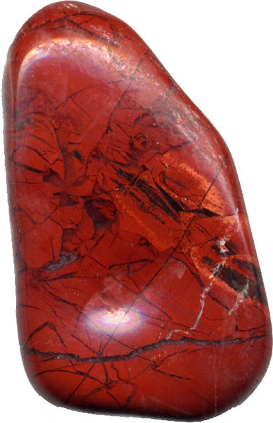 Brecciated red jasper tumbled smooth, 1 in (2.5 cm) 