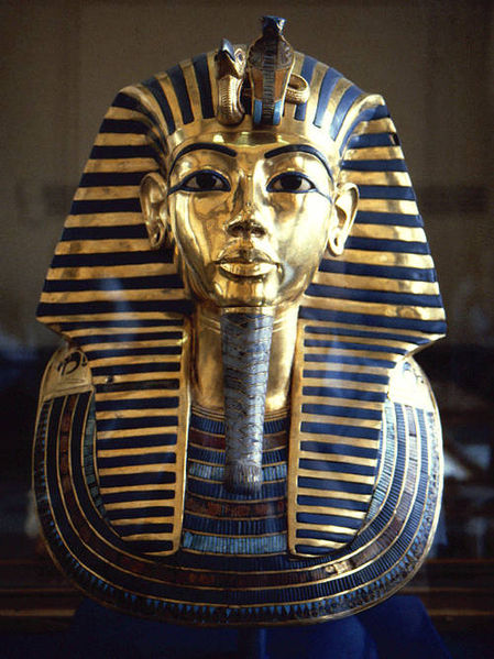 In the funeral mask of Tutankhamun (1341-1323 BC), lapis lazuli was used for the eyebrows of the young Pharaoh.