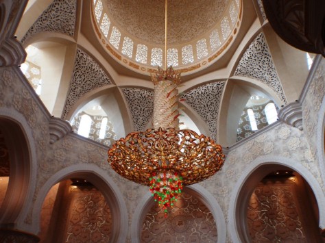Sheikh Zayed Grand Mosque. A stunning chandelier.