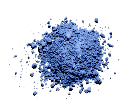 Natural ultramarine pigment made from ground lapis lazuli. This was the most expensive blue pigment during the Renaissance, often reserved for depicting the robes of Angels or the Virgin Mary.