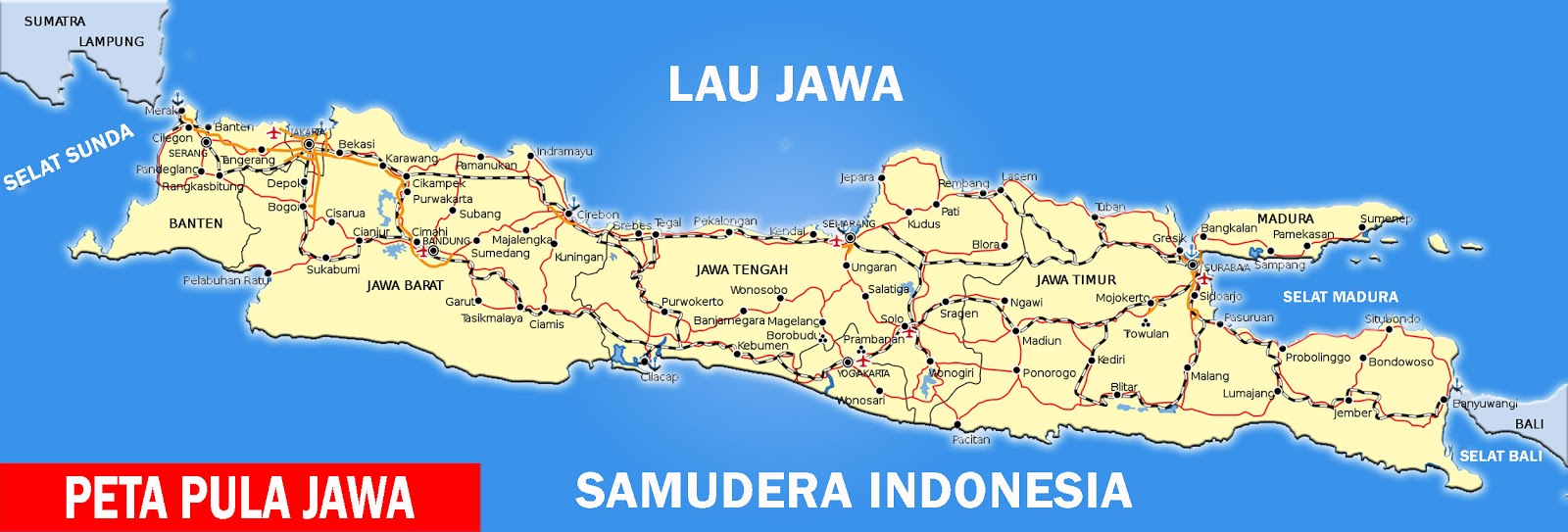 Peta Pulau Jawa Andhika S Blog